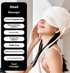 Hot Compress Decompression Head Massager