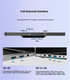 14.1 Inch Portable Dual-Screen