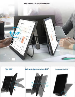 14.1 Inch Portable Dual-Screen