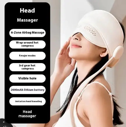 Hot Compress Decompression Head Massager