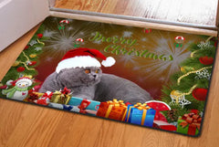 Christmas Cartoon Print Kitchen Mat