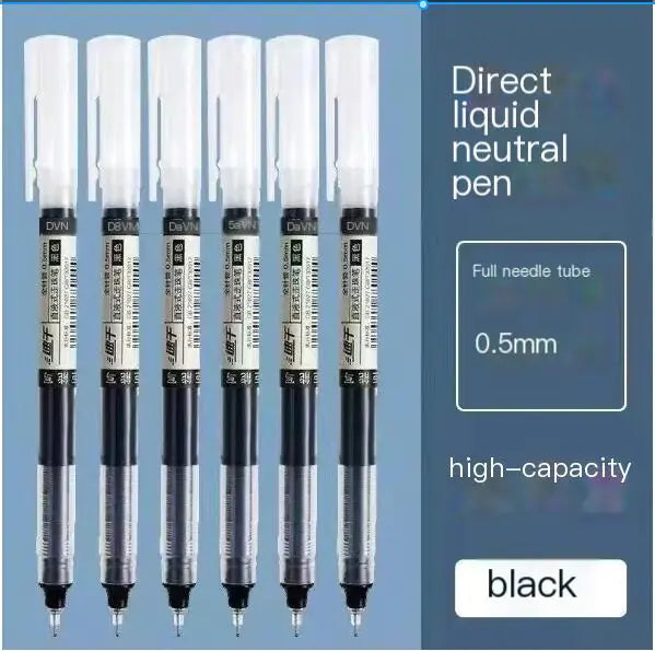 Straight-Liquid Ballpoint Gel Pen – 0.5mm Smooth Writing Pen for Students & Professionals